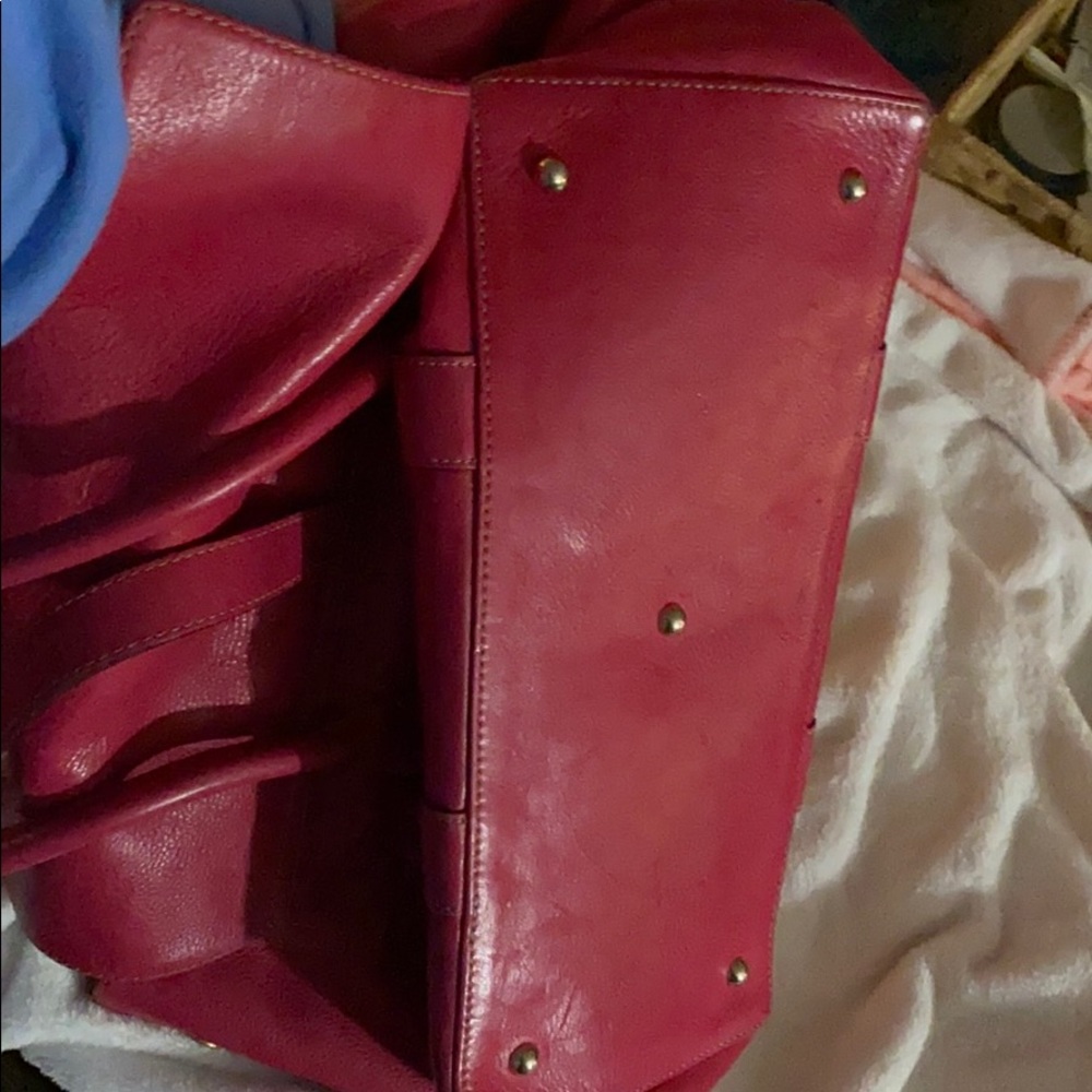 Dooney & Bourke Pink Leather Tote Bag - Picture 7 of 10